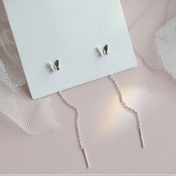 New Sterling silver butterfly earrings - Picture 2 of 8